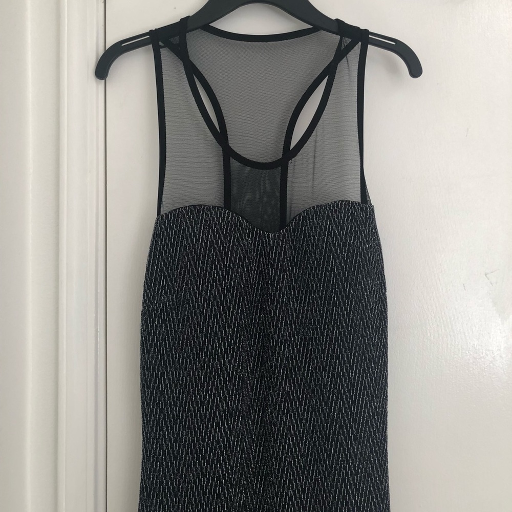 Mesh black and silver mini dress - Picture 2 of 3